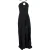 Roland Mouret Maxi-jurk met ruches en versierde bandjes in zwarte viscose