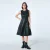 Fit-and-flare PU mouwloos jurkje