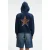 Oversized sweater met capuchon en print