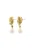 Pilgrim Oorbellen ‘Starlight’  goud / parelwit