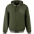 Minoti Heren Baseballjack met contraststreep en afneembare capuchon (Kaki Groen)