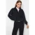 TRENDYOLMİLLA Dames Zwart Effen Lang Regular fit Sweatshirts