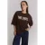 Alix the Label T-shirt met tekst – bruin