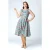 Topvintage Exclusive ~ Adriana Peony swing jurk in aquablauw