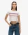 Superdry Vrouwen Kort Vintage T-shirt met Strepen Grijs