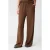 Shoeby straight high waist casual broek bruin