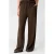 Shoeby straight high waist crinkle broek bruin