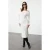 TRENDYOLMİLLA Dames Ecru Effen Midi Lang Avond / Dagelijks Bodycon Jurken