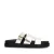 Sacha leren slippers goud