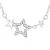 Zilveren zirkoniumoxide ster ketting