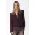 Colourful Rebel cropped geruite blazer met patches – bordeauxrood