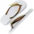 Uzurii Gold crocodile switch wit dames slippers, ,