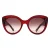 Salvatore Ferragamo Cat Eye Womens Crystal Burgundy Grey Gradient SF964S