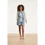 Smashed Lemon Lichtblauw look gilet met ceintuur |