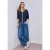 Street One Dames Shirt met 3/4 mouwen en contrasterende details in Blauw