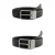 WE Fashion leren reversible riem zwart/donkerblauw
