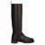 Manfield leren laarzen met profielzool – bruin