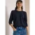 Shirt met lange mouwen, ronde hals en trekkoord