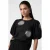 Shoeby top met pailletten en stippen – zwart