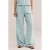 WE Fashion wide leg regular waist broek lichtblauw