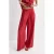Mango wide leg regular waist broek rood