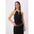 TRENDYOLMİLLA Dames Zwart Effen Mouwloos Getailleerd Blouses