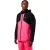 New Balance Heren Balance geweven jas met capuchon, lange mouwen en kleurblokken, normale pasvorm (Zwart/roze)