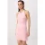 TRENDYOLMİLLA Dames Roze Effen Kort / Mini Mouwloos Bodycon Jurken