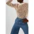 French Connection Diana Crinkle Long Sleeve Top Classic Cream Multi