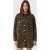 AllSaints Faye Flocked Dress Camo Green