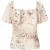 GUESS Holly Ss Draped Top Snow Lynx