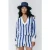Colourful Rebel Nolita Crochet Stripe Short Deep Blue