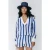 Colourful Rebel Nolita Crochet Stripe Short Deep Blue
