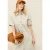 Cecil Dames Gekleurde denim blousejurk in Beige