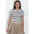 Gestreepte Ronde Hals Basis T-Shirt