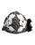 Zwart Wol Witte Bloem Versierde Cloche Hoed