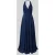 Mascara maxi-jurk met halter met V-hals
