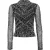 PINKO Jacobinia Blusa Tulle Ricamo F Black/silver