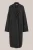 WE Fashion – Dames lang gebreid vest van wolmix – Regular fit – Donkergrijs gemeleerd –