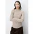 Grace & Mila wollen gestreept T-shirt – ecru/bruin
