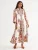 MSN Collection Jurk  beige / rood / wit