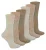 IOMI – Set van 6 bamboesokken voor diabeten voor dames – Beige