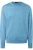 MAERZ Superwash Trui ronde hals blauw, Effen