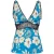 PINKO Trovato Top Jaquard Stampa Fiore Grafico Turquoise/butter/bl