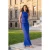 TRENDYOLMİLLA Dames Blauw Effen Maxi Mouwloos Recht Avond & Gala Jurk