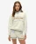 Superdry Vrouwen Country Club Sweatshirt met Halve Rits en Losse Pasvorm Wit