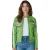 Dames Biker Racing Badges Groene Leren Jas-Incheon