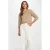 Morgan gebreide gemêleerde trui met wol – beige