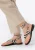 Wittchen Dames leren slippers met dierenprint, zwart en beige, natuurlijk leer