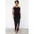 Trendyol Curve Dames Zwart Effen Maxi Mouwloos Gala Recht Grote maten Jurk